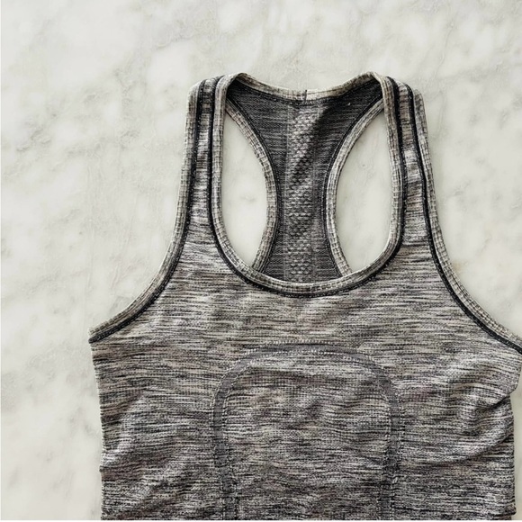 LULULEMON Swiftly Tech Racerback Ombre Graphite Black 4 Run Gym Cardio Crossfit - Picture 2 of 6